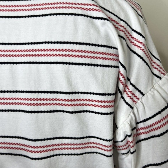 Code X Mode Striped Crop Balloon Sleeve Top Size Small Stretch - Picture 6 of 7